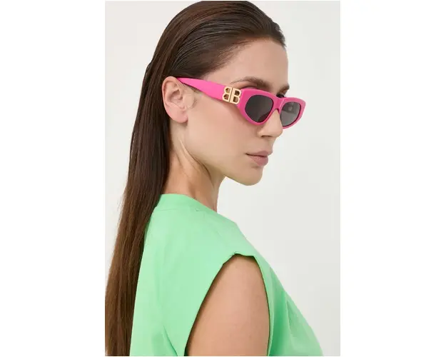Balenciaga ochelari de soare femei, culoarea roz