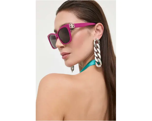 Balenciaga ochelari de soare femei, culoarea roz