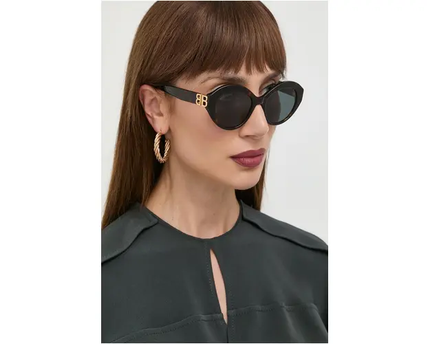 Balenciaga ochelari de soare femei, culoarea maro