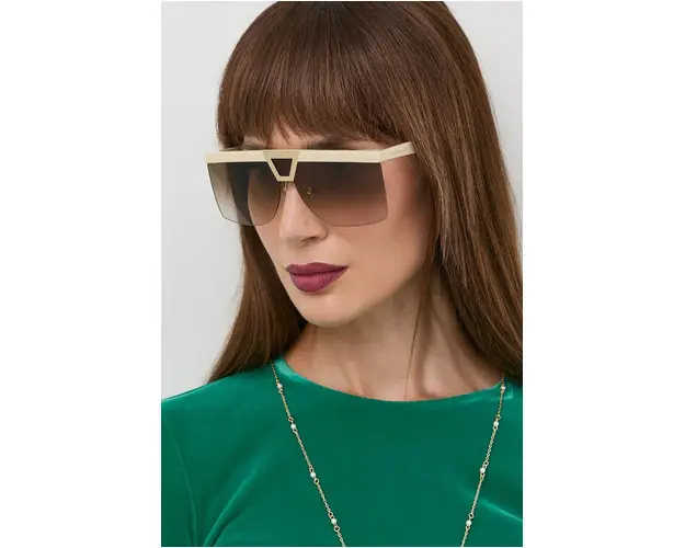 Saint Laurent ochelari de soare femei, culoarea bej