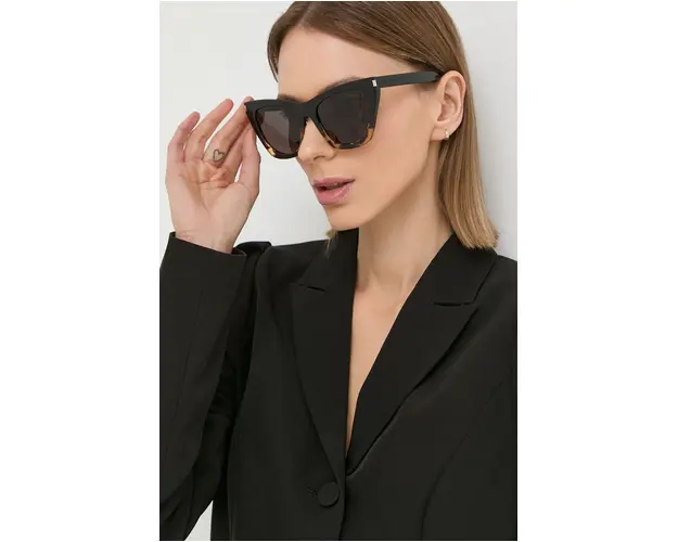 Saint Laurent ochelari de soare femei, culoarea maro, SL 214 KATE