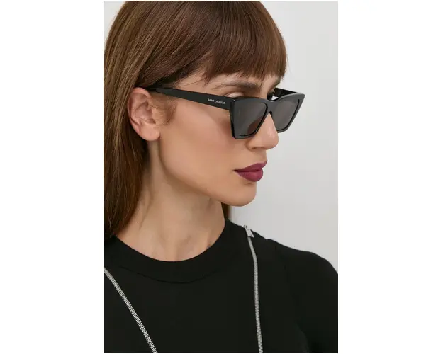 Saint Laurent ochelari de soare femei, culoarea negru