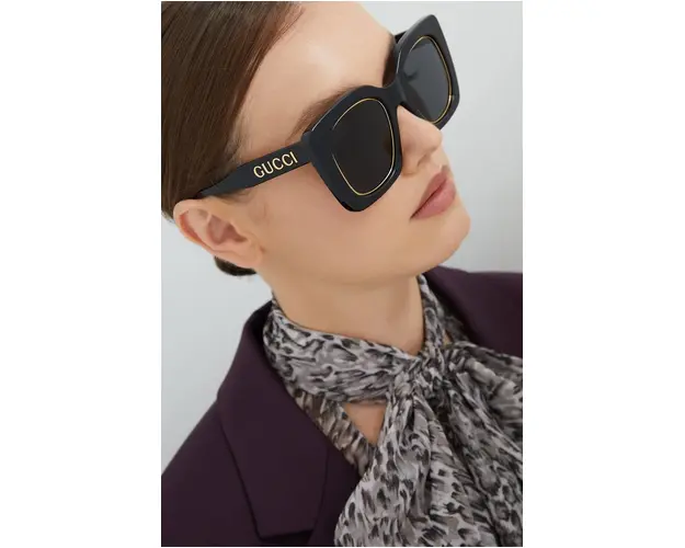 Gucci ochelari de soare femei, culoarea negru