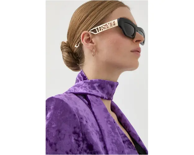 Versace ochelari de soare femei, culoarea auriu
