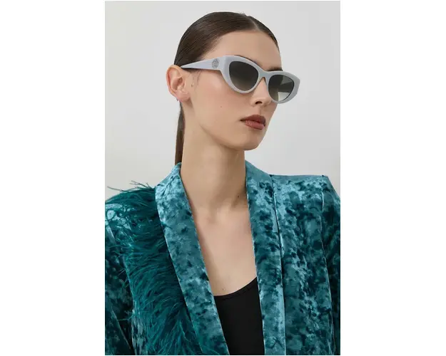 Alexander McQueen ochelari de soare AM0377S femei, culoarea gri