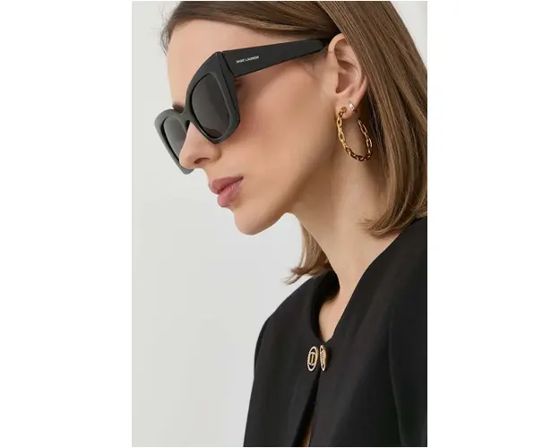 Saint Laurent ochelari de soare femei, culoarea negru