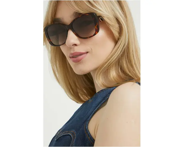 Love Moschino ochelari de soare femei, culoarea maro