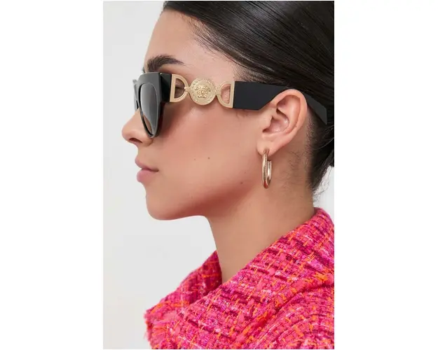 Versace ochelari de soare femei, culoarea negru
