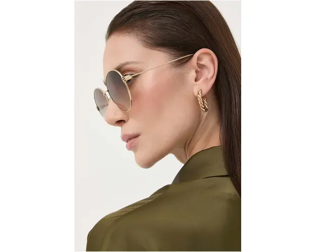 Gucci ochelari de soare femei, culoarea auriu