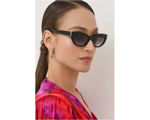 Saint Laurent ochelari de soare femei, culoarea negru