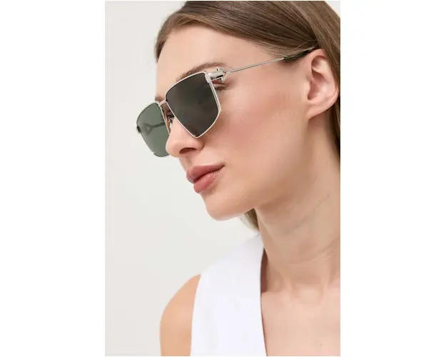 Bottega Veneta ochelari de soare femei, culoarea argintiu