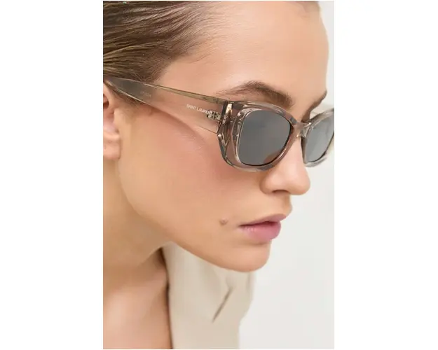 Saint Laurent ochelari de soare femei, culoarea gri