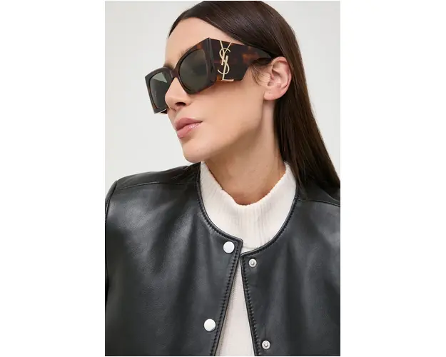 Saint Laurent ochelari de soare femei, culoarea negru