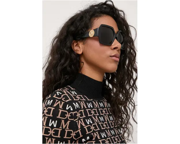 Versace ochelari de soare femei, culoarea negru