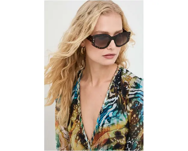 Isabel Marant ochelari de soare femei, culoarea verde