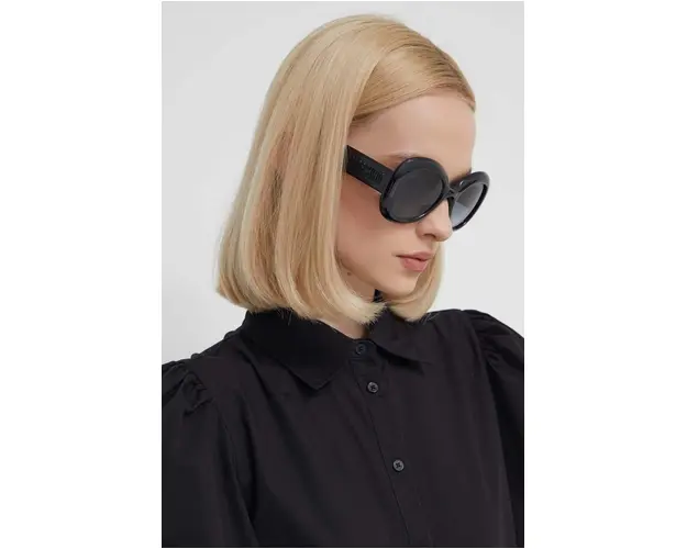 Moschino ochelari de soare femei, culoarea negru