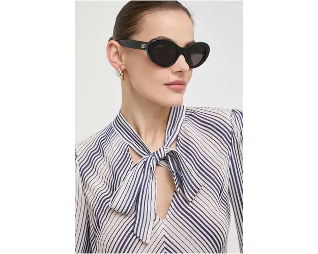 Balenciaga ochelari de soare femei, culoarea negru