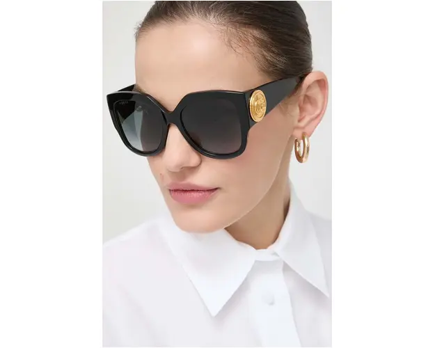 Gucci ochelari de soare femei, culoarea negru