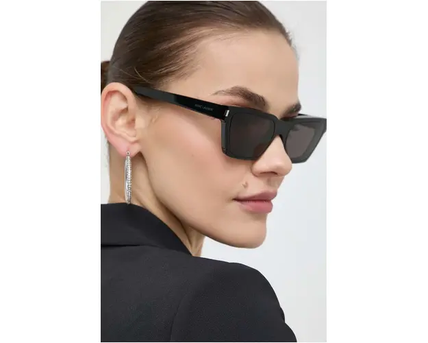 Saint Laurent ochelari de soare femei, culoarea negru