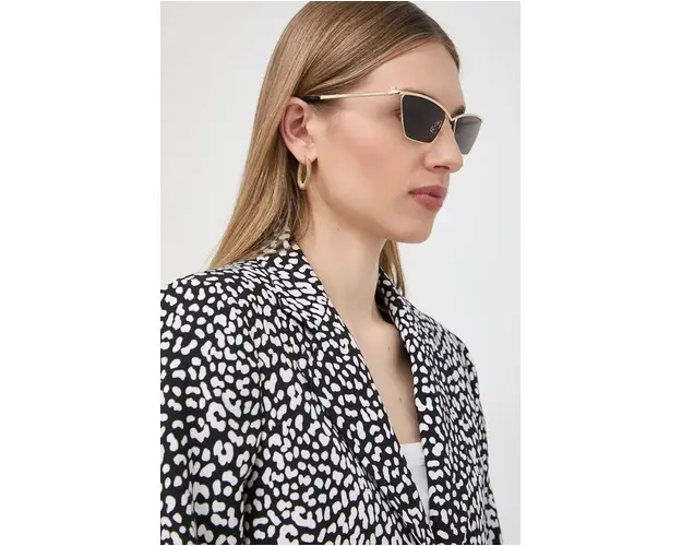 Saint Laurent ochelari de soare femei, culoarea auriu