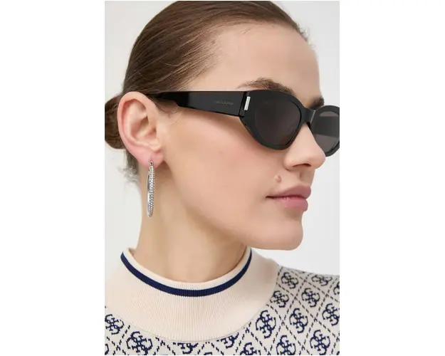 Saint Laurent ochelari de soare femei, culoarea negru