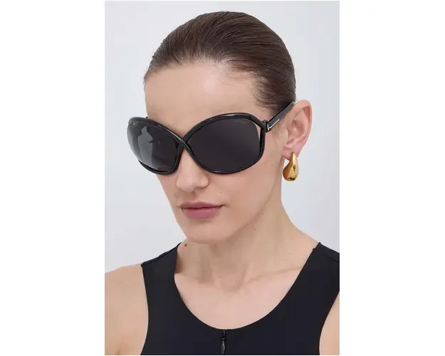 Tom Ford ochelari de soare femei, culoarea negru, FT1068_6801A
