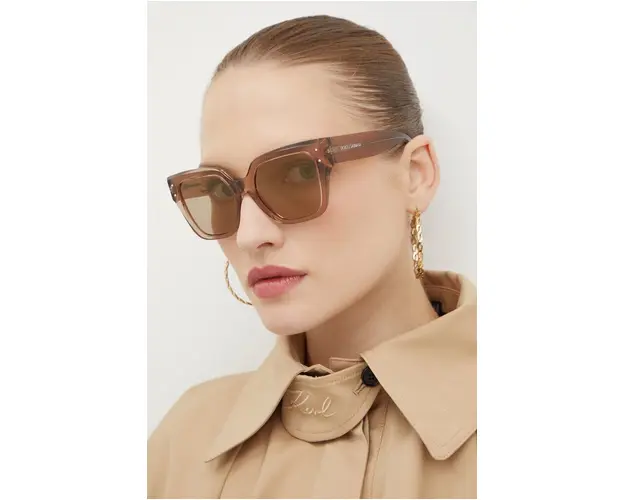 Dolce & Gabbana ochelari de soare femei, culoarea bej