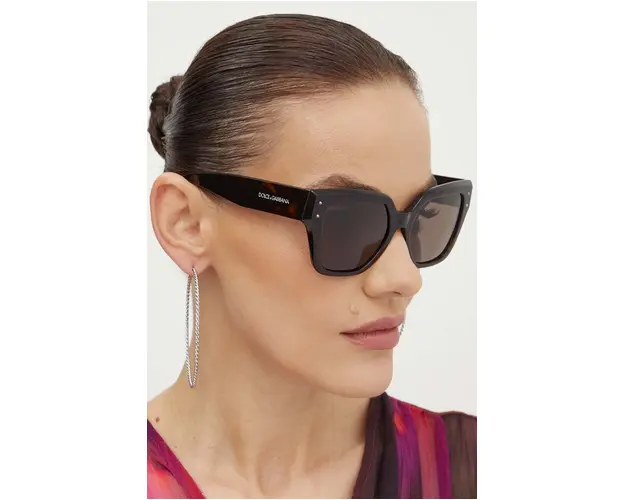 Dolce & Gabbana ochelari de soare femei, culoarea maro