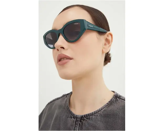 VOGUE ochelari de soare femei, culoarea verde, 0VO5566S