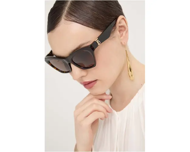 Burberry ochelari de soare femei, culoarea maro, 0BE4420U