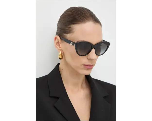 Jimmy Choo ochelari de soare femei, culoarea negru, 0JC5007