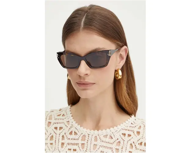 Jimmy Choo ochelari de soare femei, culoarea maro, 0JC5011U