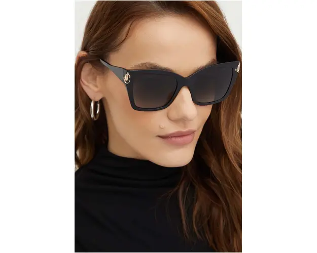 Jimmy Choo ochelari de soare femei, culoarea negru, 0JC5012