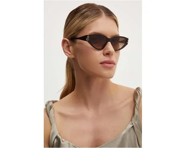 Jimmy Choo ochelari de soare femei, culoarea maro, 0JC5019