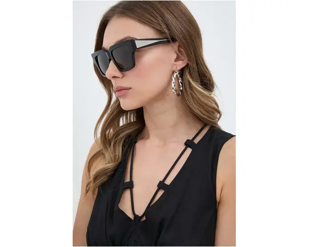 Bottega Veneta ochelari de soare femei, culoarea negru, BV1276S