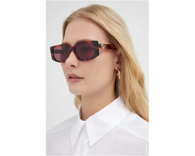 Gucci ochelari de soare femei, culoarea portocaliu