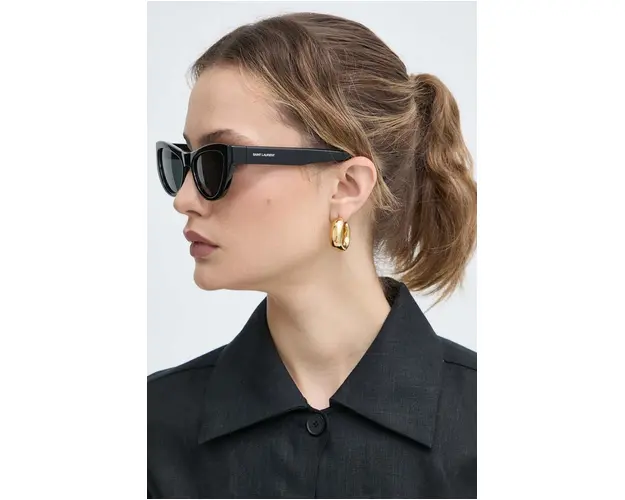 Saint Laurent ochelari de soare femei, culoarea negru, SL 676