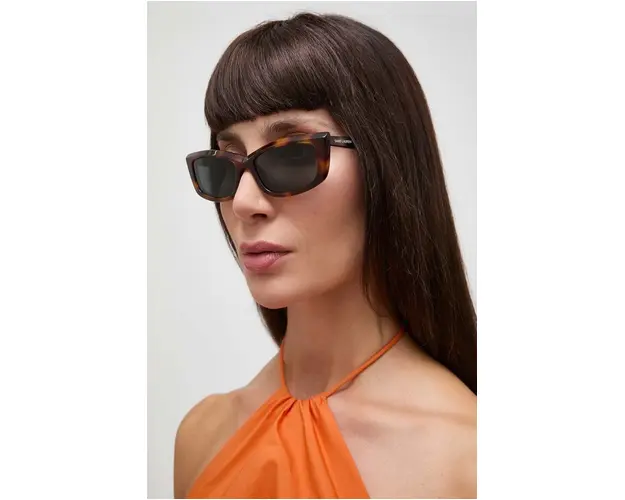 Saint Laurent ochelari de soare femei, culoarea maro, SL 658