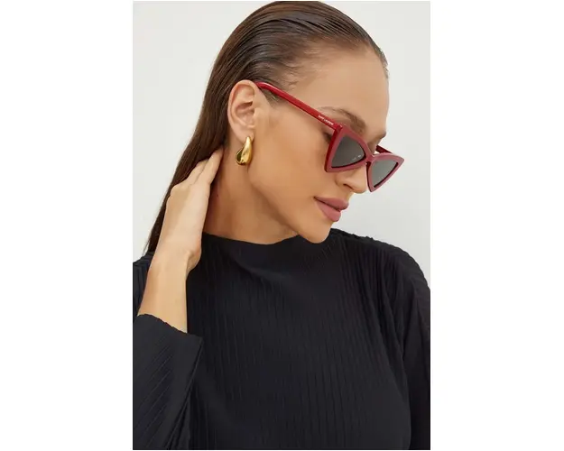 Saint Laurent ochelari de soare femei, culoarea rosu, SL 207 JERRY