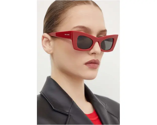 Saint Laurent ochelari de soare femei, culoarea rosu, SL 702