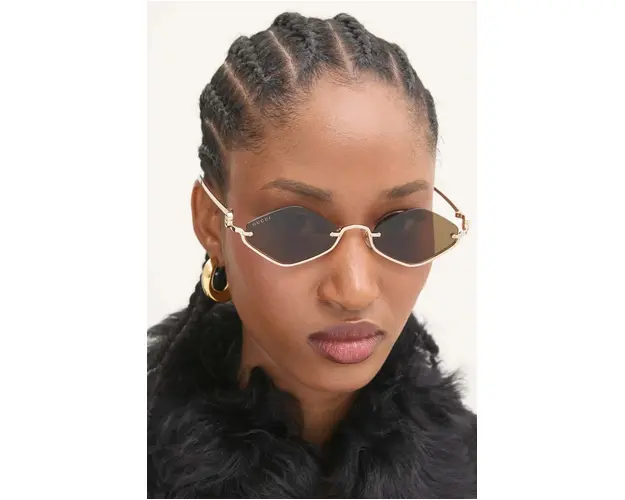 Gucci ochelari de soare femei, culoarea maro, GG1604S