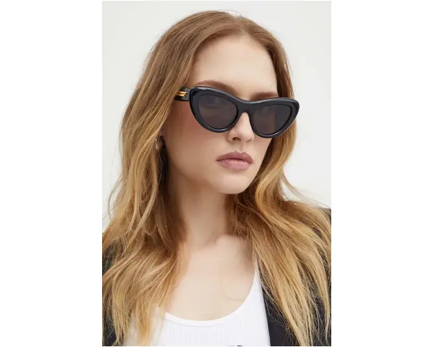 Bottega Veneta ochelari de soare femei, culoarea negru, BV1282S