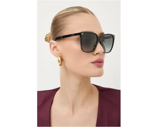 Gucci ochelari de soare femei, culoarea negru, GG0022S