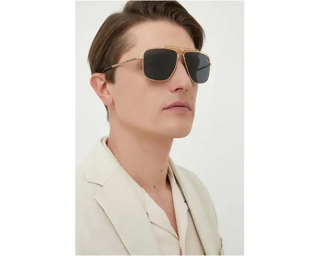 Versace ochelari de soare barbati, culoarea auriu