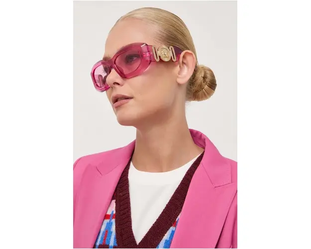 Versace ochelari de soare barbati, culoarea roz