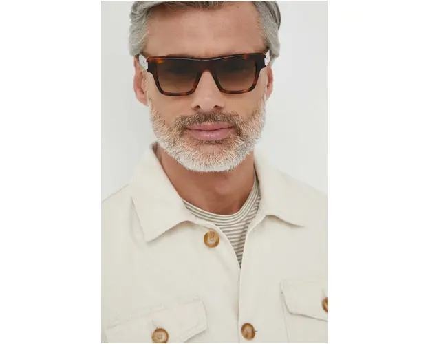 Saint Laurent ochelari de soare barbati, culoarea maro