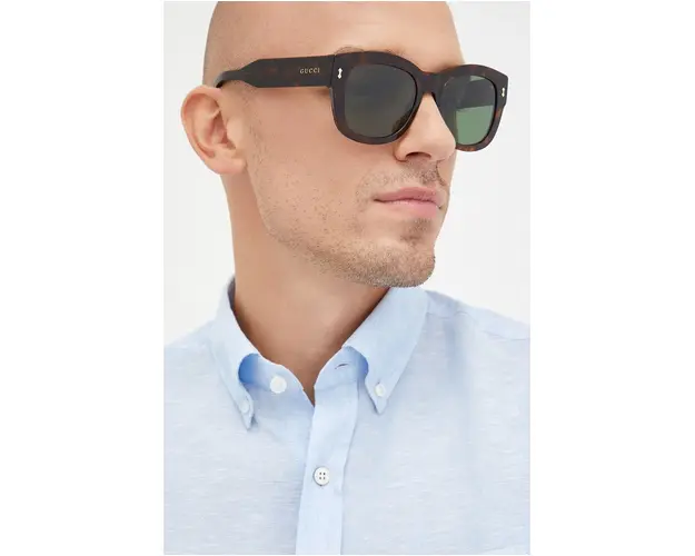 Gucci ochelari de soare barbati, culoarea maro