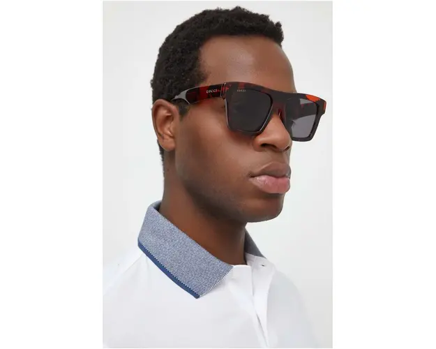 Gucci ochelari de soare barbati, culoarea maro