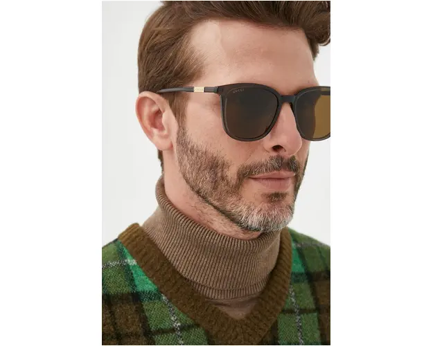 Gucci ochelari de soare barbati, culoarea maro