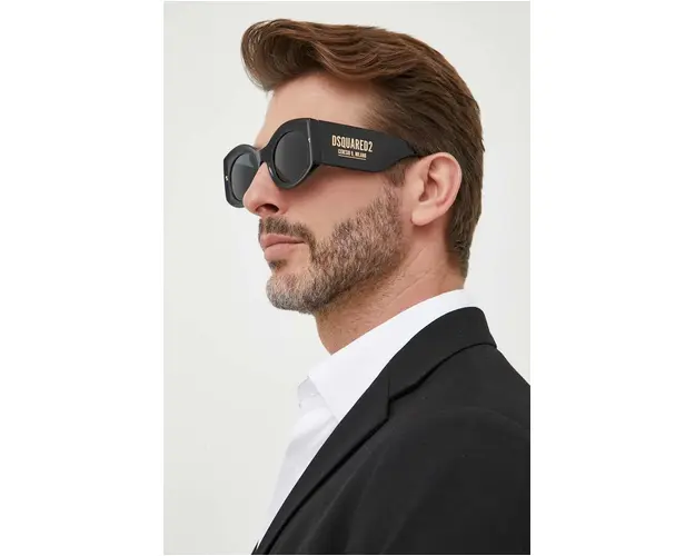 DSQUARED2 ochelari de soare barbati, culoarea negru